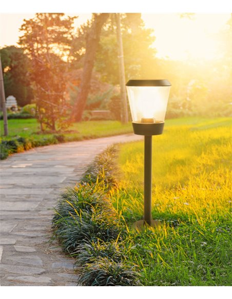 Elaine outdoor bollard - FORLIGHT - Available in 2 sizes: 60 cm -100 cm, Anthracite finish, Suitable for saline environments