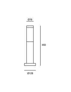 Koral outdoor bollard - FORLIGHT - Modern lamp E27, Available in 2 sizes: 45 cm / 80 cm 2