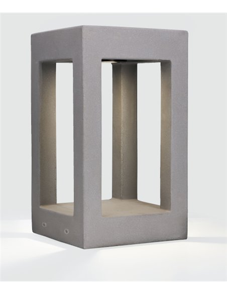 Box outdoor bollard - FORLIGHT - Cement lamp, Available in 2 sizes: 35 / 70 cm, LED 4000K 580 lm
