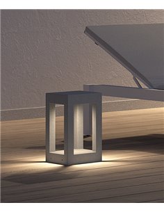 Box outdoor bollard - FORLIGHT - Cement lamp, Available in 2 sizes: 35 / 70 cm, LED 4000K 580 lm