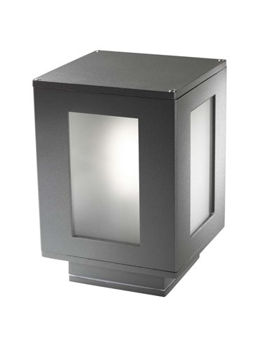 Alfil outdoor bollard - FORLIGHT - Modern anthracite aluminium light, E27 IP44, Height: 22 cm Alfil outdoor bollard - FORLIGHT - Modern anthracite aluminium light, E27 IP44, Height: 22 cm