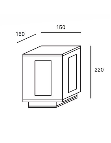 Alfil outdoor bollard - FORLIGHT - Modern anthracite aluminium light, E27 IP44, Height: 22 cm Alfil outdoor bollard - FORLIGHT - Modern anthracite aluminium light, E27 IP44, Height: 22 cm