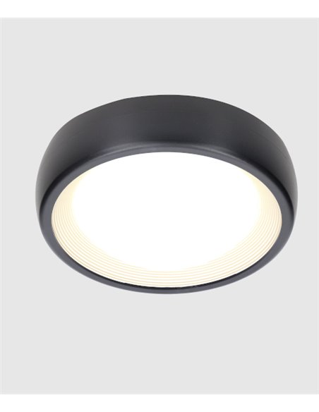 Rhino outdoor ceiling light - FORLIGHT - Anthracite round lamp, LED 4000K 900 lm, Diameter: 19 cm