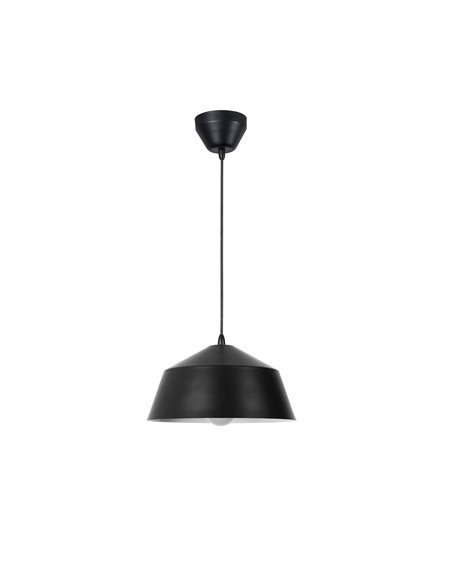 Bowl pendant light - FORLIGHT - Black vintage light, Available in 2 sizes, Adjustable in height