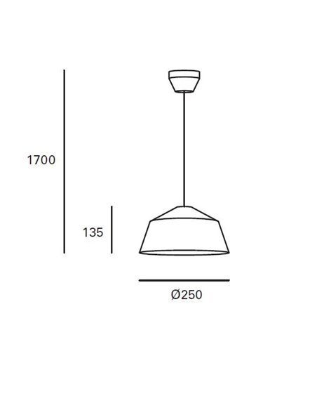 Bowl pendant light - FORLIGHT - Black vintage light, Available in 2 sizes, Adjustable in height