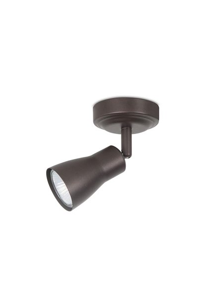 Safran ceiling spotlight - FORLIGHT - Lamp with 1-2-3 lights, Steel, brown finish