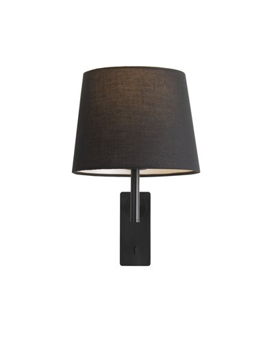 Aura wall light - FORLIGHT - Wall light with textile lampshade, Available in 2 finishes
