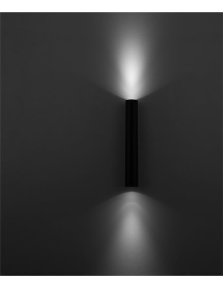 Meds wall light - FORLIGHT - Double light emission, Black aluminium structure