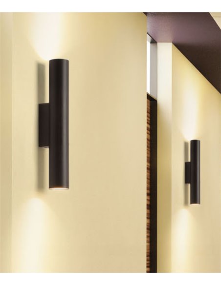 Meds wall light - FORLIGHT - Double light emission, Black aluminium structure