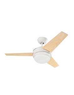 Windy ceiling fan with/without light - FORLIGHT - 3 wooden blades, Reverse function, 3 speeds