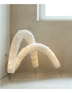 Arc table lamp - a-emotional light - White decorative cord design