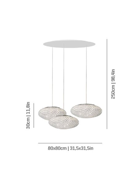 Lámpara colgante composiciones Tati 3 lámparas
