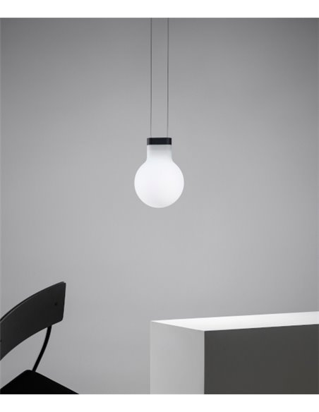 Bold ceiling pendant - a-emotional light - Triple opal glass light, LED 3000K 750 lm, Ø 18 cm