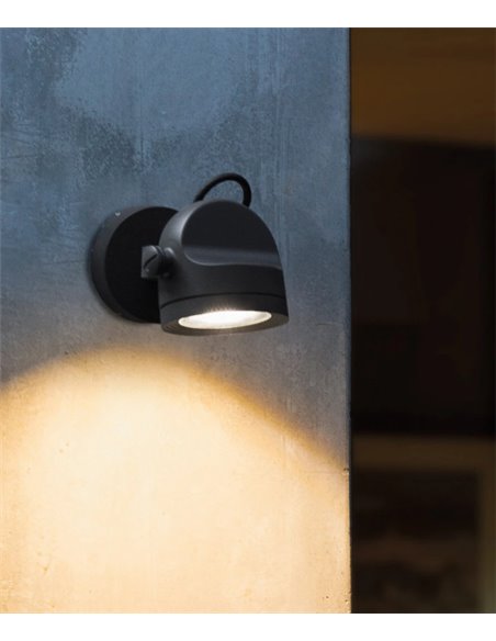 Lámpara LED proyector gris oscuro orientable 90º – Alfa – Faro