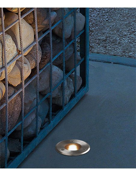 Nemo outdoor floor spotlight - ACB - Stainless steel light, 10 cm