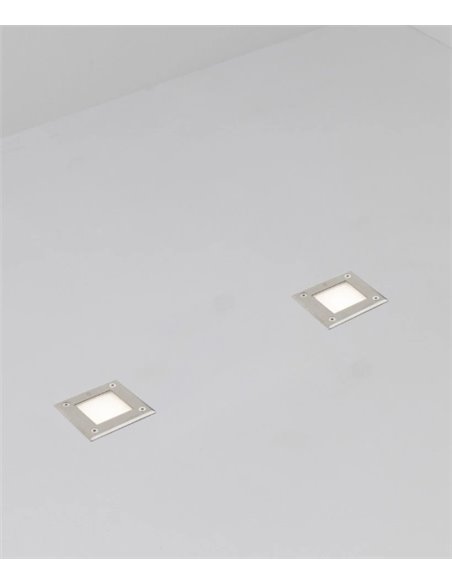 Lámpara cuadrada empotrable de suelo disponible en dos temperaturas de color – Led-18 – Faro