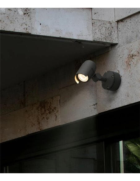 Lámpara proyector orientable color gris oscuro – Foc-1 – Faro