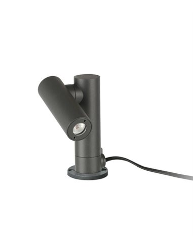 Lámpara sobremuro orientable gris oscuro – Spy-1 – Faro