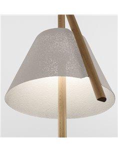 Cambo pendant light - a-emotional light - Modern design with mesh and wood shade