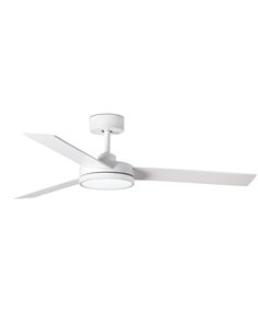 Barth white ceiling fan with LED light – Faro – DC motor, Remote control with timer, 132 cm 2