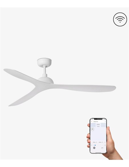Gotland SMART white ceiling fan – Faro – DC, Remote control with timer + Alexa/Google/Siri, 3 speeds