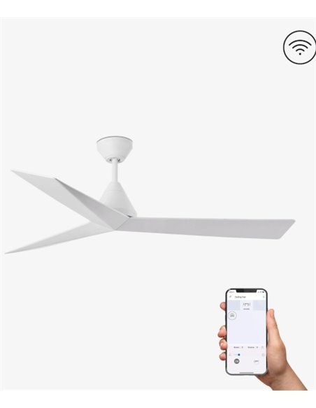 Samos SMART white ceiling fan – Faro – DC motor, Remote control with timer + Alexa/Google/Siri, 3 speeds