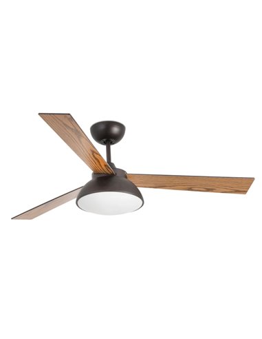 Rodas brown ceiling fan with LED light – Faro - Remote control with timer, 5 speeds, DC motor