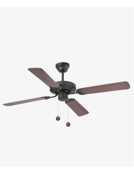 Yakarta brown ceiling fan – Faro - Pull chains, 3 speeds