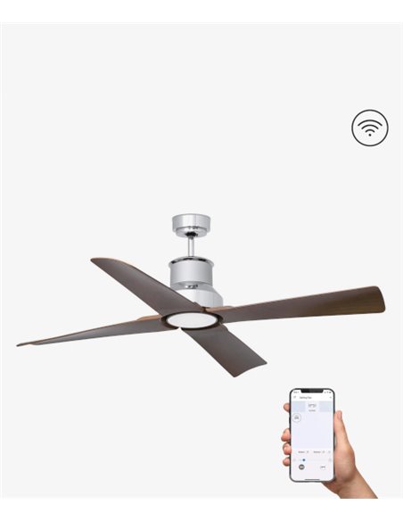 Winche SMART ceiling fan with/without light – Faro – Remote control + Alexa/Google/Siri, DC motor, 6 speeds