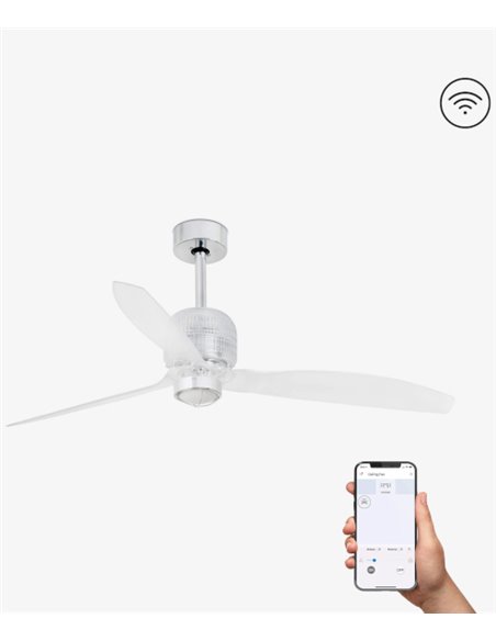 Decofan SMART ceiling fan with/without light – Faro - Remote control + Alexa/Google/Siri, 6 speeds, 4 finishes