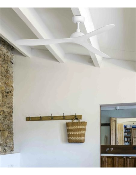 Gotland white ceiling fan – Faro – DC, Remote control with timer, 3 speeds