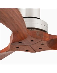 Mini Lantau matt nickel ceiling fan – Faro - Remote control, DC motor, 3 speeds 2