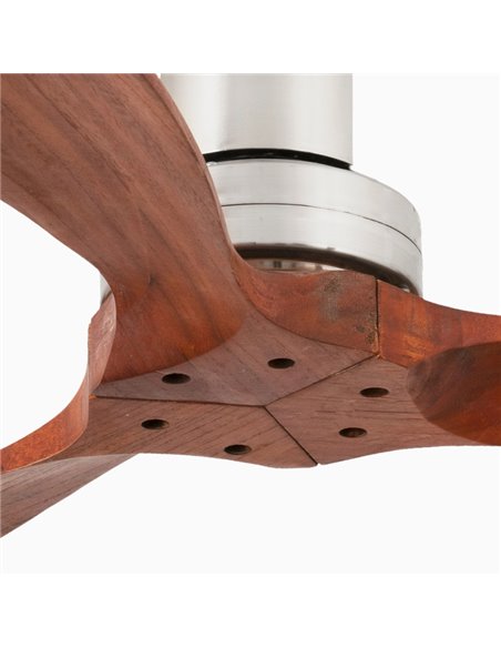 Mini Lantau matt nickel ceiling fan – Faro - Remote control, DC motor, 3 speeds