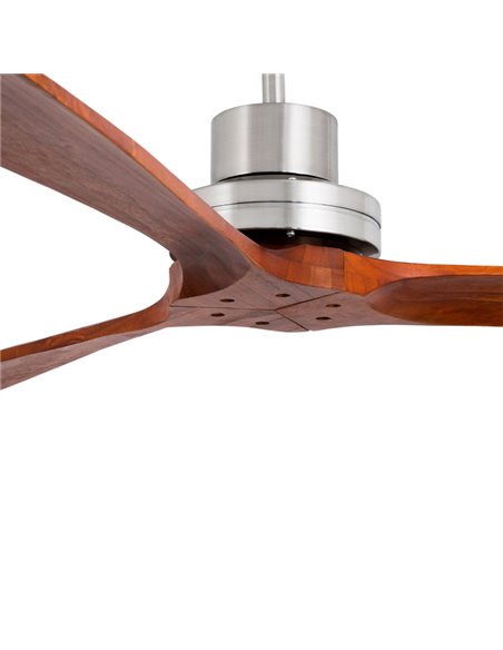 Mini Lantau matt nickel ceiling fan – Faro - Remote control, DC motor, 3 speeds