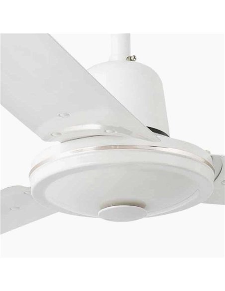 Ventilador de techo sin luz acabado blanco con 3 palas y velocidades Ø 120 cm – Eco Indus – Faro