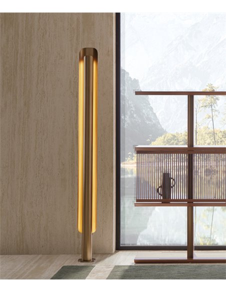 Stockholm floor lamp - Punt Mobles - Aluminium lampshade in 3 colours, LED dimmable 2700K, Height: 175 cm