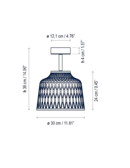 Soft ceiling light - Bover - Outdoor ceiling light made of silicone, Available in 3 finishes, Diameter: 30 cm
