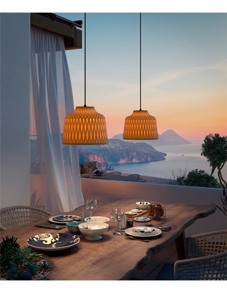 Soft pendant light - Bover - Silicone outdoor light, Available in 3 finishes, Diameter: 30 cm