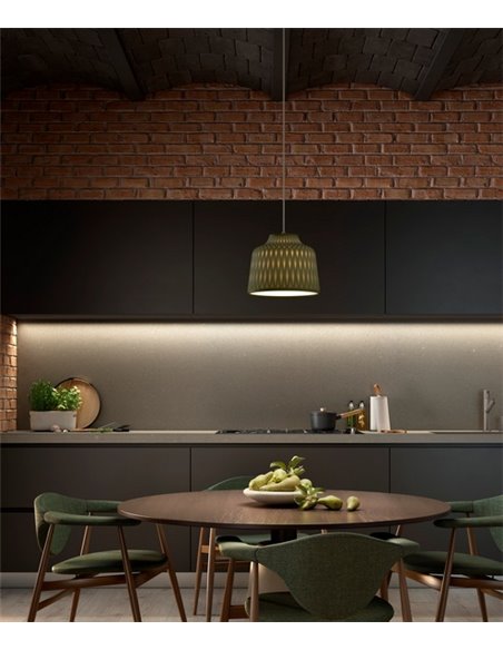 Soft pendant light - Bover - Decorative silicone light, Available in 3 different finishes, Diameter: 30 cm