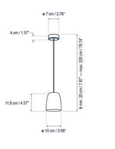 Nut pendant light - Bover - Modern ceiling light, dimmable LED Triac 2