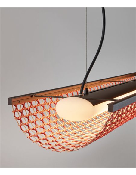Nans Balis pendant light - Bover - Outdoor light, hand-woven synthetic fibre shade, dimmable LED Triac