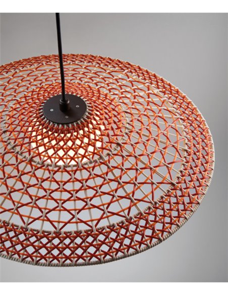 Nans ceiling pendant light - Bover - Outdoor light, Hand-woven synthetic fibre lampshades, Dimmable LED Triac
