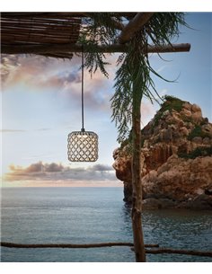 Nans ceiling pendant light - Bover - Hand-woven synthetic fibre lampshade, Available in various sizes, Dimmable LED Triac