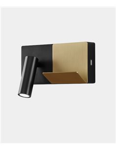 E-lamp Mini wall light - LedsC4 - Reading light with USB charger, LED 2700K 137 lm 2