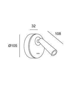 Gamma Round wall light - LedsC4 - Wall light LED 2700K, recessed/surface installation