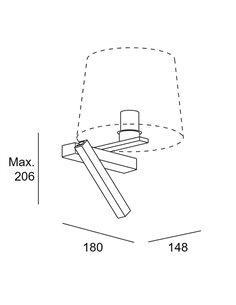 Hall Left Wall light - LedsC4 - Reading light with shade, LED+E2700K 2