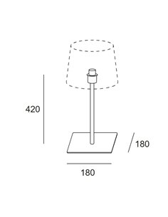 Metrica Square table lamp - LedsC4 - Lamp in 2 colours+White lampshade 2