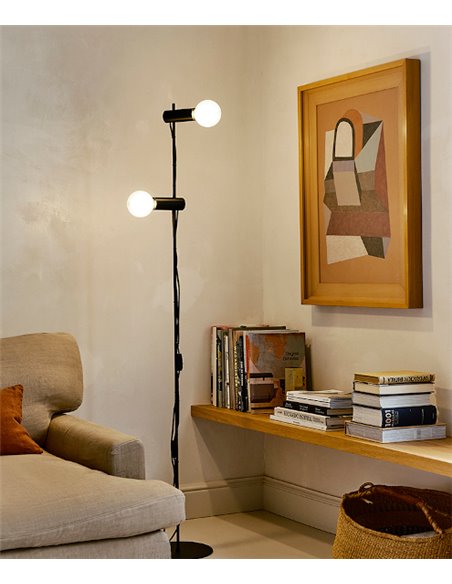 Nude Double floor lamp - LedsC4 - Lamp with 2 adjustable spotlights, Available in 3 colours