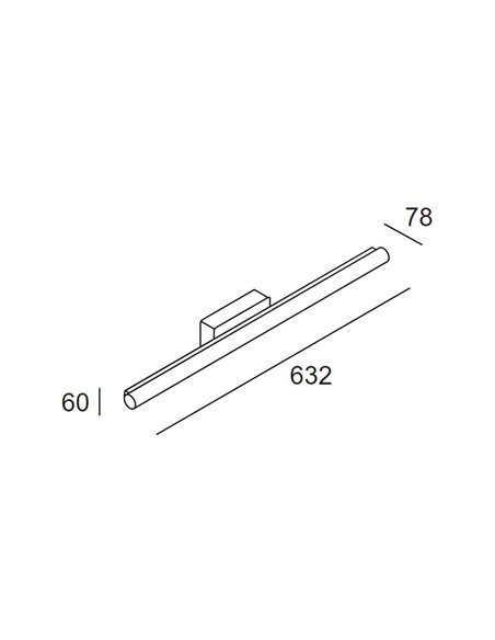 Toilet wall light - LedsC4 - Bathroom mirror light, Available in 4 sizes, LED 3000K