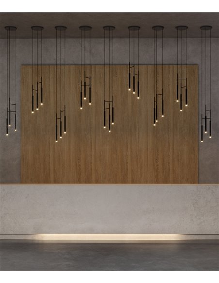 Candle pendant light - LedsC4 - Available in 2 colours, Dimmable phase cut off